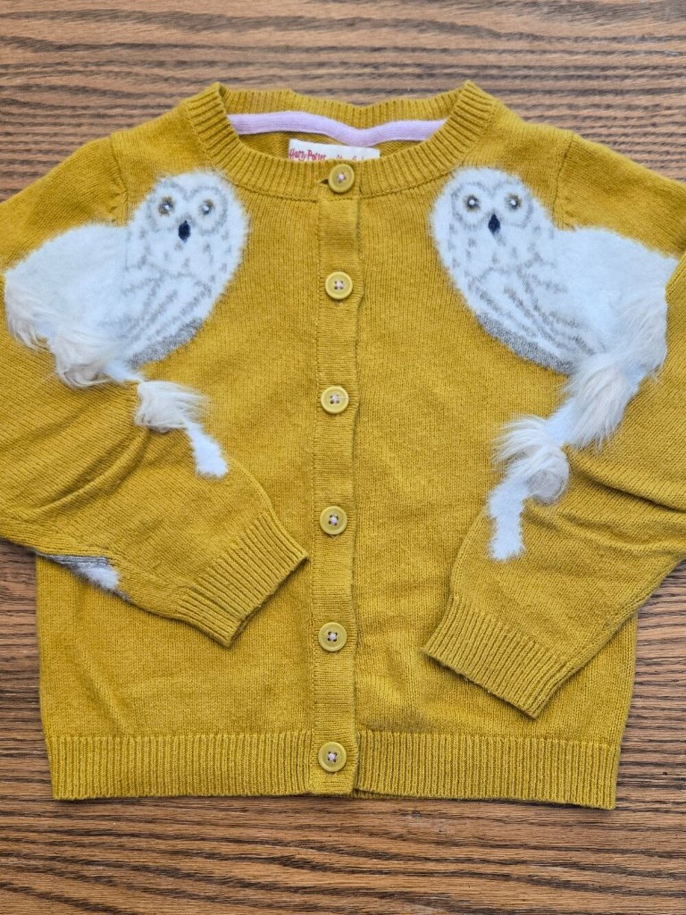 Mini Boden Harry Potter Hedwig Owl Cardigan / Sweater - Girls Youth Size 4-5.